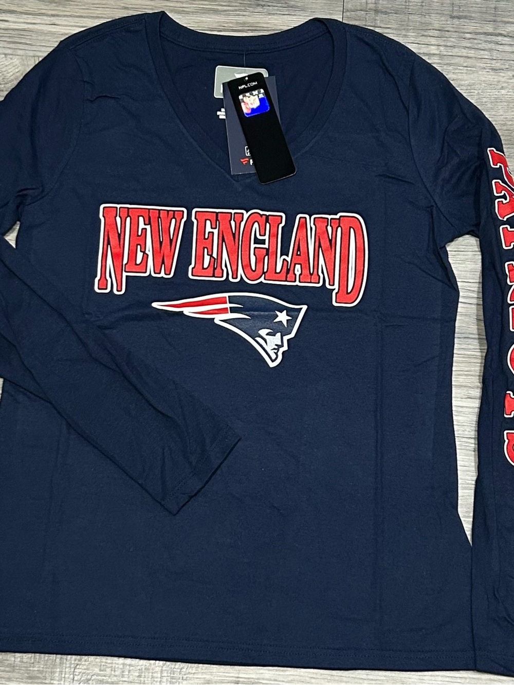 NWT Women's Fanatics New England Patriots Post Season Long Sleeve Tee Size Small